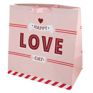 24 Pieces Per Pack Of 'Happy Love Day' Large Gift Bag ][Wholesales Purchase|Hoodmat.Com