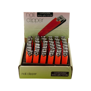 36 Pieces Per Pack Of Nail Clipper With Textured Handle Countertop Display ][Wholesales Purchase|Hoodmat.Com
