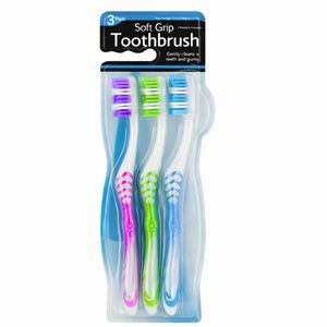 24 Pieces Per Pack Of Soft Grip Toothbrush Set ][Wholesales Purchase|Hoodmat.Com