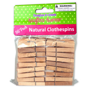 24 Pieces Per Pack Of Natural Wood Craft Clothespins][Wholesales Purchase|Hoodmat.Com