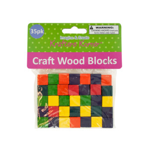 24 Pieces Per Pack Of Colored Wooden Craft Blocks][Wholesales Purchase|Hoodmat.Com