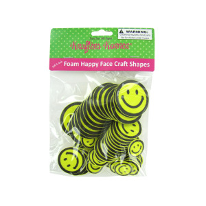 12 Pieces Per Pack Of Peel &Amp; Stick Foam Happy Face Craft Shapes ][Wholesales Purchase|Hoodmat.Com