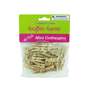24 Pieces Per Pack Of Miniature Natural Wood Craft Clothespins][Wholesales Purchase|Hoodmat.Com