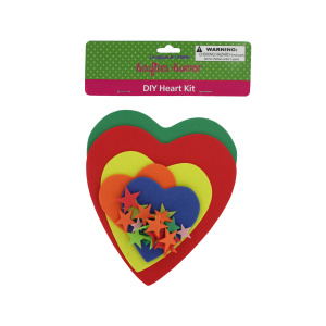 12 Pieces Per Pack Of Do-It-Yourself Foam Heart Craft Kit ][Wholesales Purchase|Hoodmat.Com