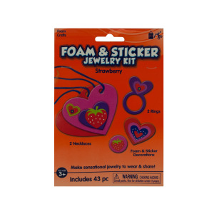 18 Pieces Per Pack Of Strawberry Foam And Sticker Jewelry Kit ][Wholesales Purchase|Hoodmat.Com