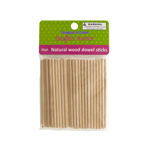 12 Pieces Per Pack Of Natural Wood Dowel Sticks][Wholesales Purchase|Hoodmat.Com