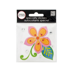 24 Pieces Per Pack Of Surf Shop Flower Rhinestone Specialty Sticker][Wholesales Purchase|Hoodmat.Com