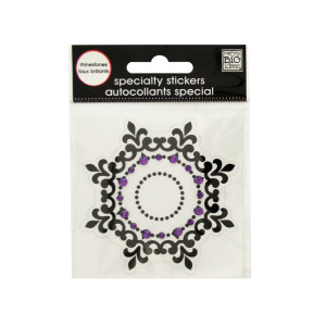 24 Pieces Per Pack Of Black Icon Rhinestone Specialty Sticker][Wholesales Purchase|Hoodmat.Com
