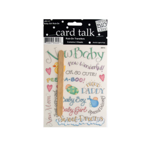 24 Pieces Per Pack Of Baby Girl Rub-On Transfers ][Wholesales Purchase|Hoodmat.Com