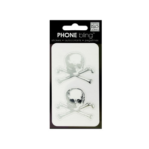 24 Pieces Per Pack Of Skull And Crossbones Phone Bling Removable Stickers][Wholesales Purchase|Hoodmat.Com