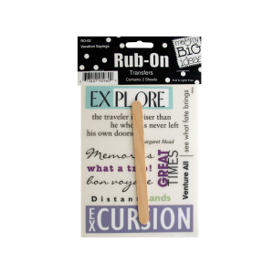 24 Pieces Per Pack Of Vacation Sayings Rub-On Transfers ][Wholesales Purchase|Hoodmat.Com