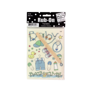 24 Pieces Per Pack Of Baby Boy Designs Rub-On Transfers ][Wholesales Purchase|Hoodmat.Com