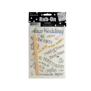24 Pieces Per Pack Of Wedding Sayings Rub-On Transfers ][Wholesales Purchase|Hoodmat.Com