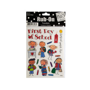 24 Pieces Per Pack Of School Days Rub-On Transfers ][Wholesales Purchase|Hoodmat.Com