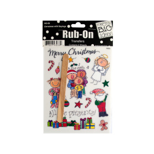 24 Pieces Per Pack Of Christmas With Sayings Rub-On Transfers ][Wholesales Purchase|Hoodmat.Com
