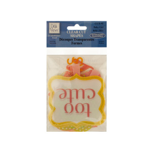 24 Pieces Per Pack Of Clear Cut Baby Girl Shapes With Glitter Accents ][Wholesales Purchase|Hoodmat.Com