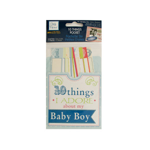 24 Pieces Per Pack Of 10 Things I Adore About My Baby Boy Journaling Pocket ][Wholesales Purchase|Hoodmat.Com