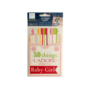 24 Pieces Per Pack Of 10 Things I Adore About My Baby Girl Journaling Pocket ][Wholesales Purchase|Hoodmat.Com
