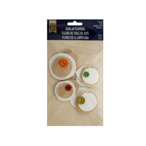 24 Pieces Per Pack Of Burlap Flowers Craft Embellishments][Wholesales Purchase|Hoodmat.Com