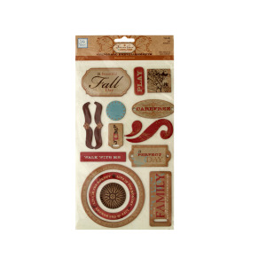 24 Pieces Per Pack Of Fall Self-Adhesive Chipboard Embellishments ][Wholesales Purchase|Hoodmat.Com