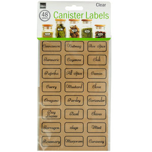 24 Pieces Per Pack Of Clear Kitchen Canister Labels ][Wholesales Purchase|Hoodmat.Com