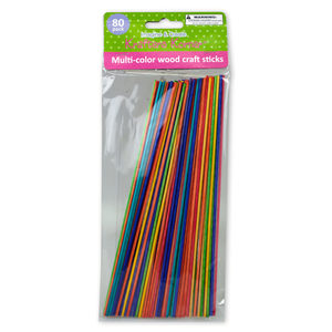 24 Pieces Per Pack Of Multi-Color Wood Craft Sticks 80 Pack][Wholesales Purchase|Hoodmat.Com
