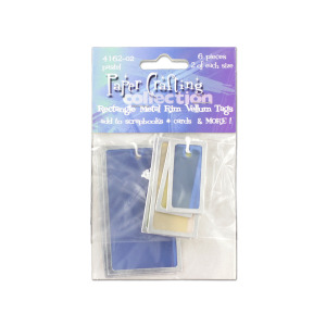 24 Pieces Per Pack Of Pastel Rectangle Vellum Tags With Metal Rims ][Wholesales Purchase|Hoodmat.Com