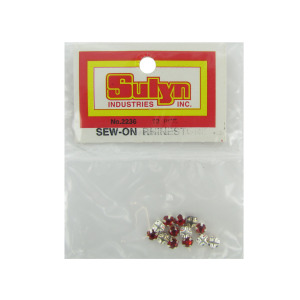 24 Pieces Per Pack Of Sew-On Red Rhinestones ][Wholesales Purchase|Hoodmat.Com