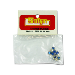 24 Pieces Per Pack Of Sew-On Blue Rhinestones ][Wholesales Purchase|Hoodmat.Com