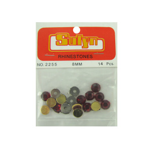 24 Pieces Per Pack Of Red Rhinestones ][Wholesales Purchase|Hoodmat.Com