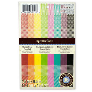 12 Pieces Per Pack Of Recollection Basic Bold 4.5 X 6.5 Craft Paper Pad][Wholesales Purchase|Hoodmat.Com