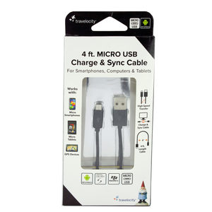 24 Pieces Per Pack Of Travelocity Black Micro Usb Charge &Amp; Sync Cable ][Wholesales Purchase|Hoodmat.Com