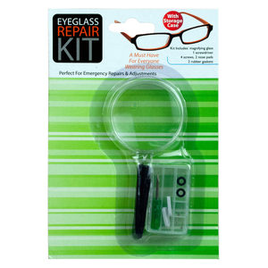 24 Pieces Per Pack Of Eyeglass Repair Kit With Magnifying Glass ][Wholesales Purchase|Hoodmat.Com