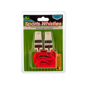 12  Pieces Per Pack Of  Sports Whistles With Lanyards  ][Wholesales Purchase|Hoodmat.Com