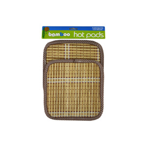 12 Pieces Per Pack Of Bamboo Hot Pads ][Wholesales Purchase|Hoodmat.Com