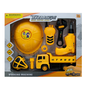 2 Pieces Per Pack Of Construction Site Play Set With Friction Truck ][Wholesales Purchase | Hoodmat.Com