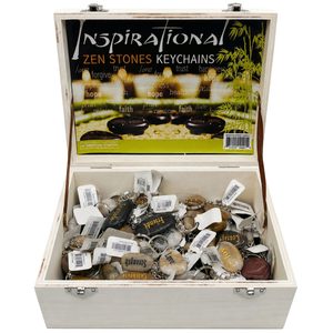 72 Pieces Per Pack Of Inspirational Zen Stones Key Chains Countertop Display ][wholesales purchase|hoodmat.com