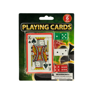24 Pieces Per Pack Of Casino Style Playing Cards with Dice ][wholesales purchase|hoodmat.com