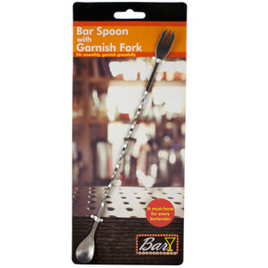 20 Pieces Per Pack Of Bar Spoon With Garnish Fork ][Wholesales Purchase|Hoodmat.Com