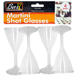 18 Pieces Per Pack Of Plastic Martini Shot Glasses ][Wholesales Purchase|Hoodmat.Com