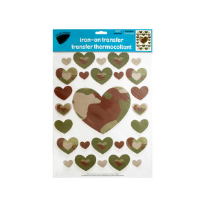 24 Pieces Per Pack Of Iron-On Camouflage Hearts Transfers][Wholesales Purchase|Hoodmat.Com