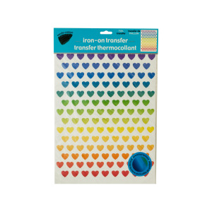 24 Pieces Per Pack Of Iron-On Foil Rainbow Hearts Transfers Set][Wholesales Purchase|Hoodmat.Com