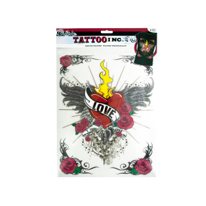 30 Pieces Per Pack Of Iron-On Love With Wings Tattoo Transfer][Wholesales Purchase|Hoodmat.Com