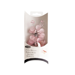 24 Pieces Per Pack Of Frosted Pink Bouquet Floral Picks ][Wholesales Purchase|Hoodmat.Com