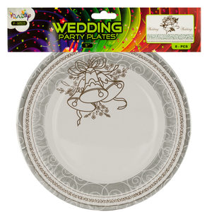 24 Pieces Per Pack Of 9&Quot; Wedding Paper Plates ][Wholesales Purchase|Hoodmat.Com