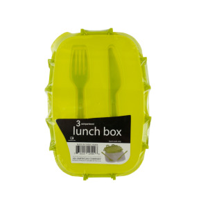6 Pieces Per Pack Of Divided Plastic Lunch Box With Fork &Amp; Knife ][Wholesales Purchase|Hoodmat.Com
