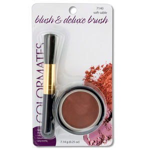24 Pieces Per Pack Of Colormates Soft Sable Blush &Amp; Brush Set ][Wholesales Purchase|Hoodmat.Com