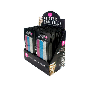 36 Pieces Per Pack Of Glitter Nail File Set Counter Top Display ][Wholesales Purchase|Hoodmat.Com