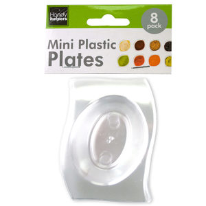 12 Pieces Per Pack Of Clear Mini Plastic Plates Set ][Wholesales Purchase|Hoodmat.Com