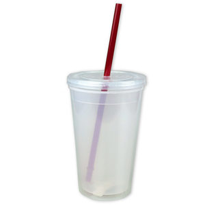12 Pieces Per Pack Of Red And Clear Double Wall Mood Tumbler With Straw 16 Oz ][Wholesales Purchase|Hoodmat.Com
